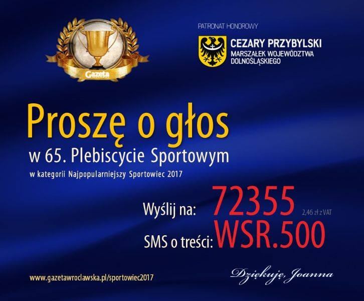 Prośba o głosy w Plebiscycie Sportowym Gazety Wrocławskiej