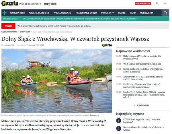 Dolny Śląsk z Wrocławską. W czwartek przystanek Wąsosz
