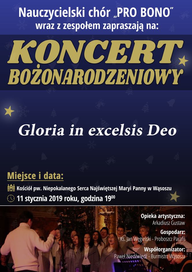 zaproszenie na koncert chóru "Pro Bono"